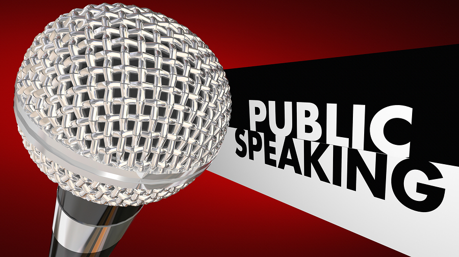 Public Speaking Microphone Speech Words 3d Illustration